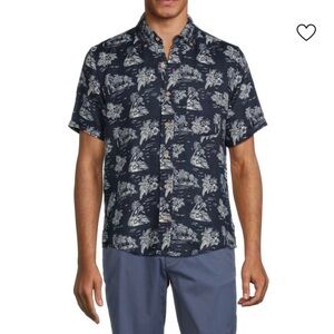 Tailor Vintage Puretec Cool Print Linen Shirt